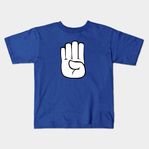 Fingerspelling B Kids T-Shirt by skullsntikis